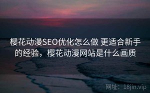 樱花动漫SEO优化怎么做 更适合新手的经验，樱花动漫网站是什么画质