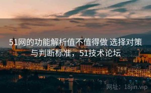 51网的功能解析值不值得做 选择对策与判断标准，51技术论坛