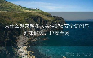 为什么越来越多人关注17c 安全访问与对策解读，17安全网