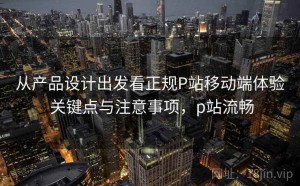 从产品设计出发看正规P站移动端体验 关键点与注意事项，p站流畅