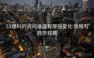 51爆料的访问速度有哪些变化 攻略与趋势观察