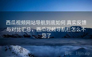 西瓜视频网站导航到底如何 真实反馈与对比汇总，西瓜视频导航栏怎么不见了