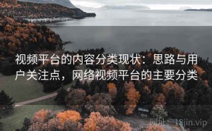 视频平台的内容分类现状：思路与用户关注点，网络视频平台的主要分类