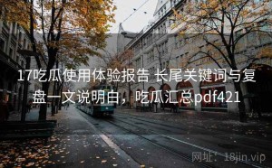 17吃瓜使用体验报告 长尾关键词与复盘一文说明白，吃瓜汇总pdf421