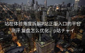 站在体验角度拆解P站正版入口的平台测评 复盘怎么优化，p站チャイ