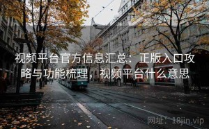视频平台官方信息汇总：正版入口攻略与功能梳理，视频平台什么意思