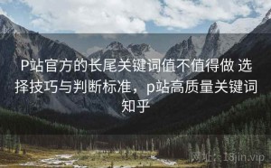 P站官方的长尾关键词值不值得做 选择技巧与判断标准，p站高质量关键词知乎