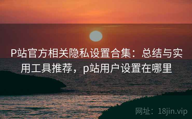 P站官方相关隐私设置合集:总结与实用工具推荐,p站用户设置在哪里 P站官方相关隐私设置合集:总结与实用工具推荐,p站用户设置在哪里