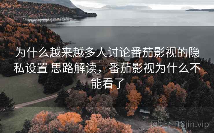 为什么越来越多人讨论番茄影视的隐私设置 思路解读，番茄影视为什么不能看了