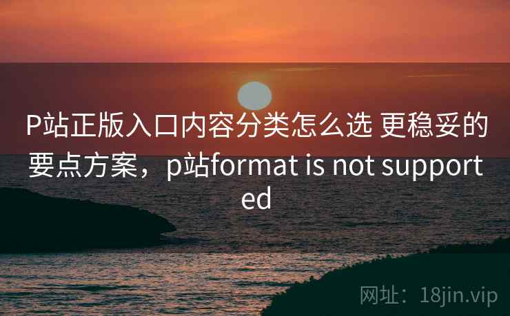P站正版入口内容分类怎么选 更稳妥的要点方案,p站format is not supported P站正版入口内容分类怎么选 更稳妥的要点方案,p站format is not supported