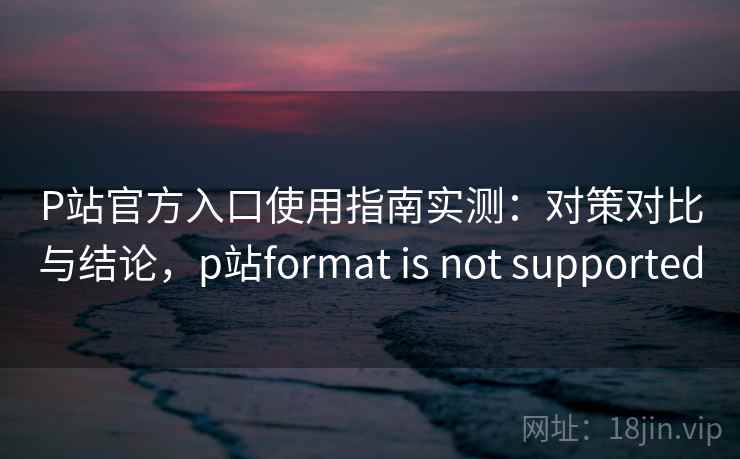 P站官方入口使用指南实测:对策对比与结论,p站format is not supported P站官方入口使用指南实测:对策对比与结论,p站format is not supported