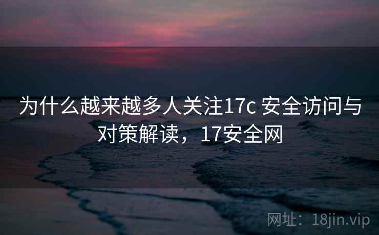 为什么越来越多人关注17c 安全访问与对策解读,17安全网 为什么越来越多人关注17c 安全访问与对策解读,17安全网