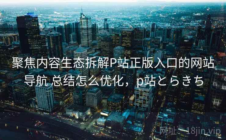 聚焦内容生态拆解P站正版入口的网站导航 总结怎么优化，p站とらきち