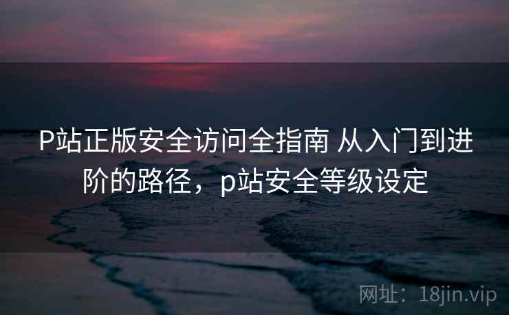 P站正版安全访问全指南 从入门到进阶的路径，p站安全等级设定
