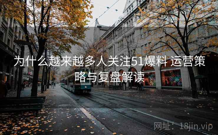 为什么越来越多人关注51爆料 运营策略与复盘解读